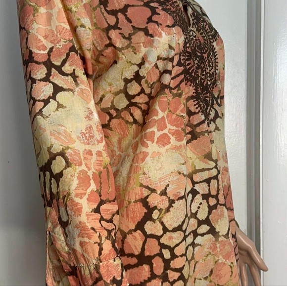 Charter Club Women's Blouse with Long Sleeve Stamped with Design on the front L. - Picture 5 of 9